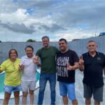 George Morais ao lado de lideranças políticas durante visita ao município de Gurinhém