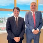 Léo Bezerra e Fred Coutinho durante reunião no Tribunal de Justiça da Paraíba sobre parcerias institucionais