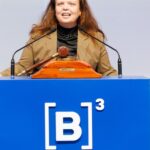 Representante do BNDES durante evento sobre PPP do saneamento da Paraíba na B3, em São Paulo.