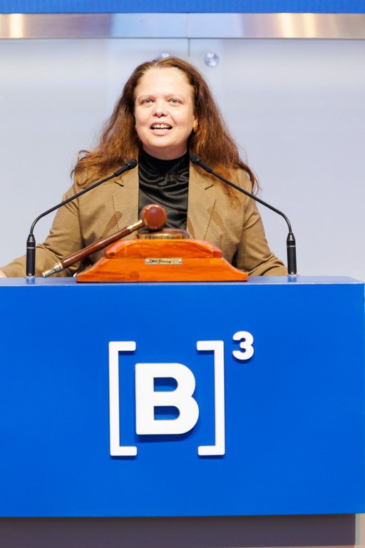 Representante do BNDES durante evento sobre PPP do saneamento da Paraíba na B3, em São Paulo.