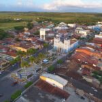 Visão aérea do centro de Goianinha, no Rio Grande do Norte