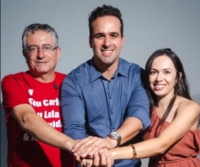 Lucas Ribeiro recebe apoio político do deputado Dr. Romualdo e da prefeita Flávia Sousa.