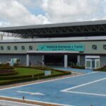 Fachada do Hospital Estadual de Emergência e Trauma Senador Humberto Lucena, em João Pessoa.