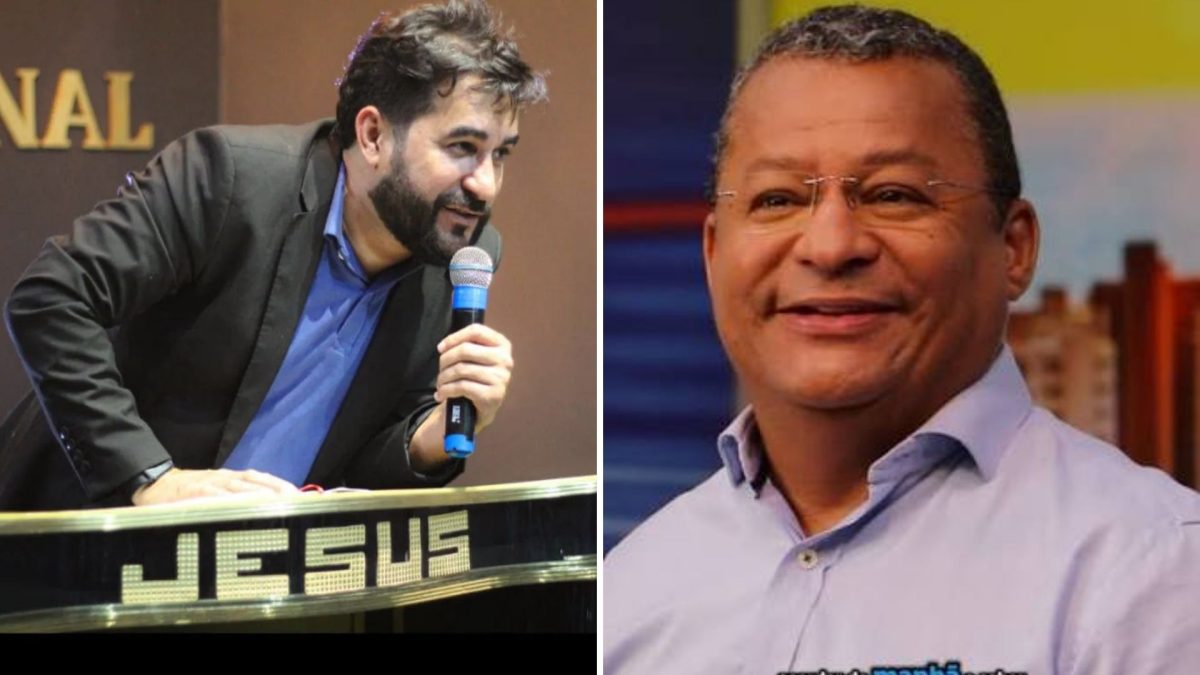 Nilvan Ferreira durante entrevista; comunicador anunciou medidas judiciais após ameaças recebidas nas redes sociais.