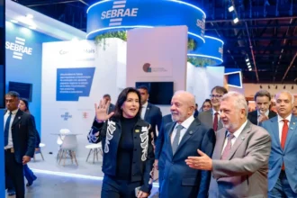 Presidente Luiz Inácio Lula da Silva durante evento público em São Paulo.