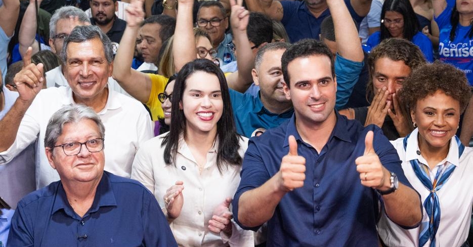 Governador Lucas Ribeiro participa da convenção estadual do PDT em João Pessoa, que oficializou apoio à sua candidatura à reeleição.