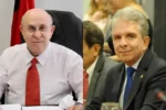 Ney Suassuna e Nabor Wanderley durante encontro político após anúncio de apoio à pré-candidatura ao Senado.