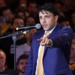 Renan Santos, candidato à Presidência pelo Missão, durante agenda de campanha