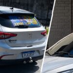 Veículo fotografado em João Pessoa com adesivos dos candidatos Efraim Filho, Cabo Gilberto Silva e Fábio Lopes.