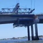 Equipes realizam buscas por trabalhador desaparecido após acidente na Ponte do Futuro, em Cabedelo