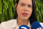 Rafaela Camaraense durante entrevista sobre o governo Lucas Ribeiro, investimentos federais e cenário político da Paraíba.